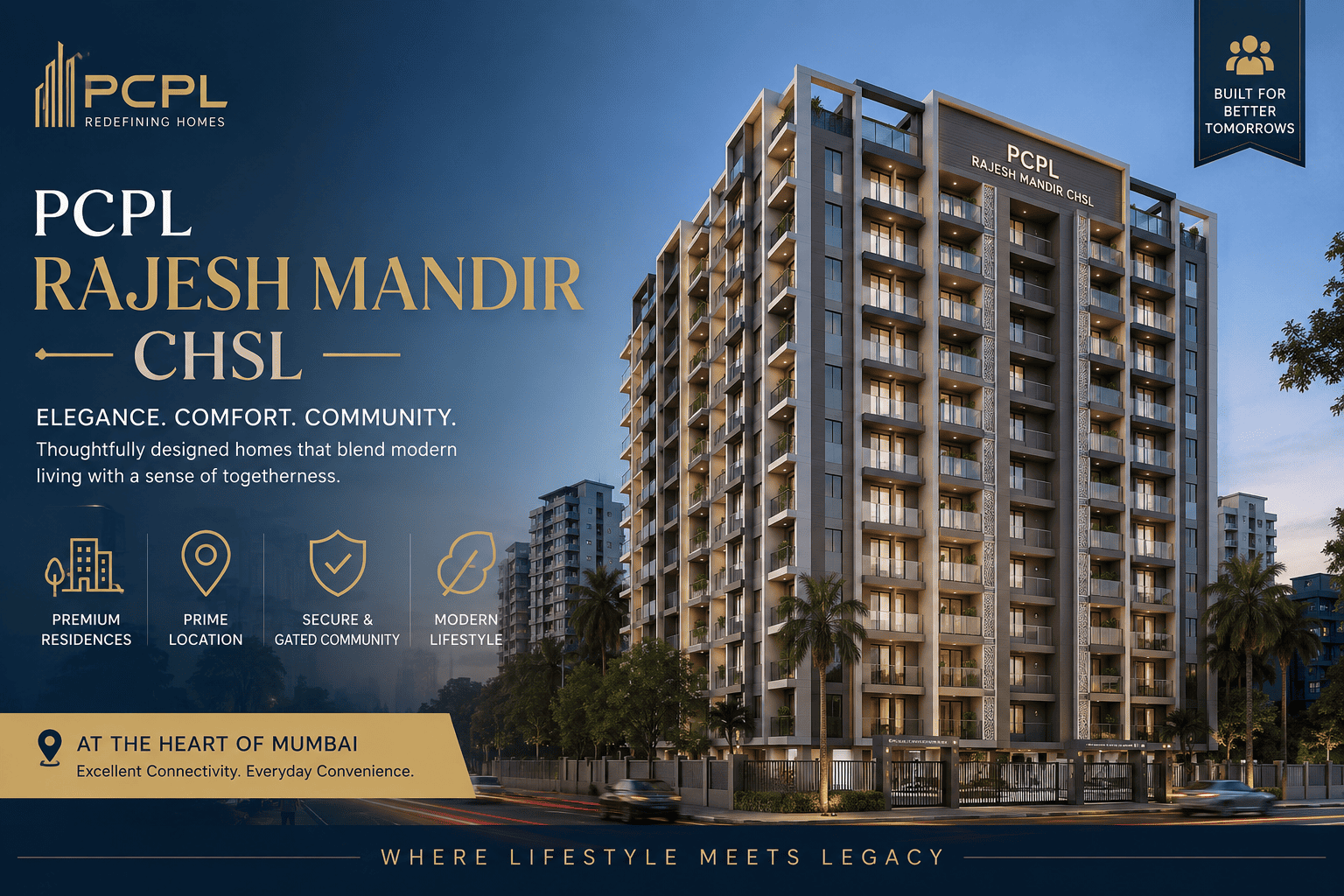 PCPL Rajesh Mandir - Premium 1 & 2 BHK Flats in Kandivali