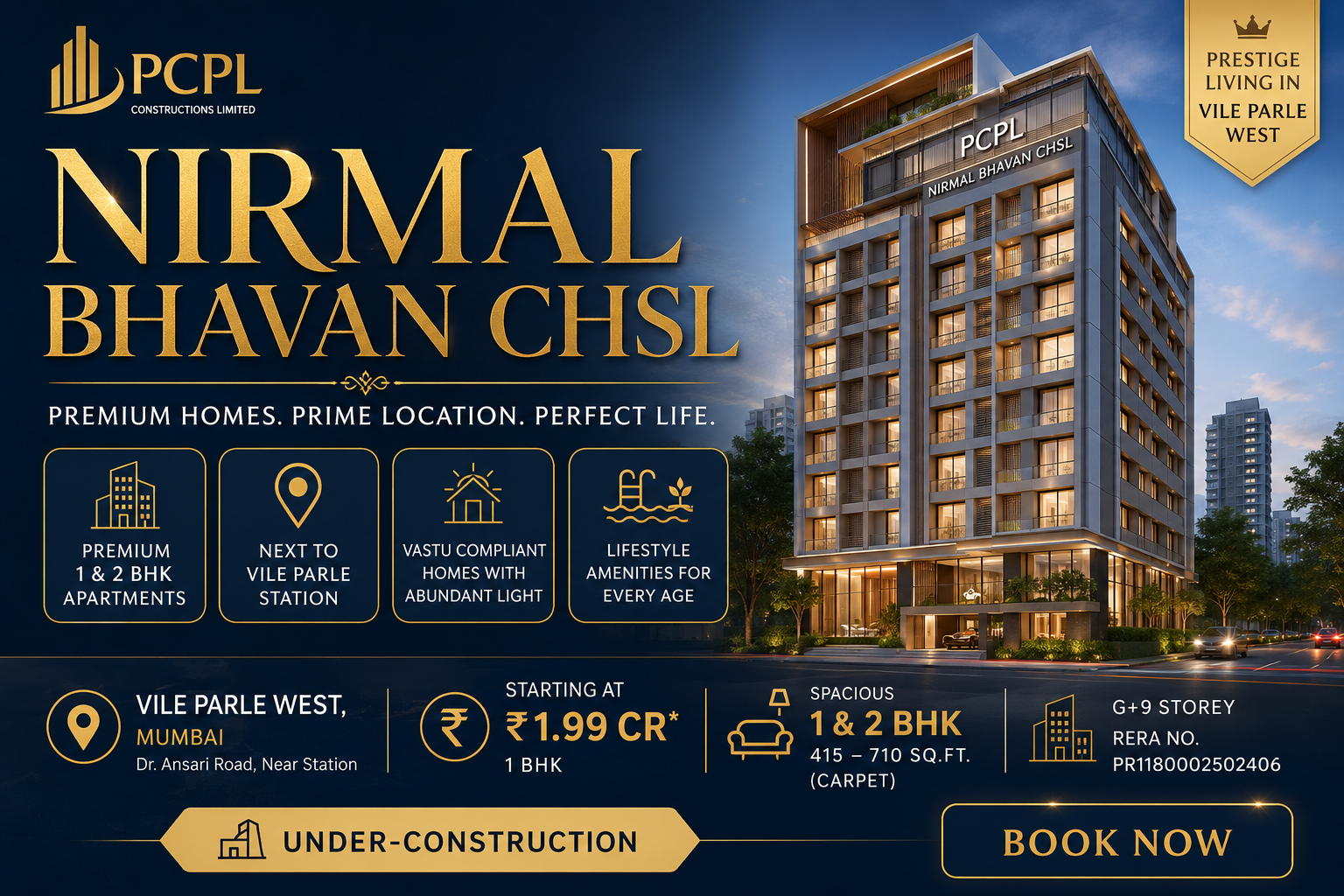PCPL Nirmal Bhavan CHSL - Premium Apartments Vile Parle West